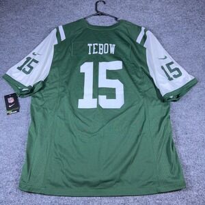 Nike NFL New York Jets Tim Tebow 15 Jersey Mens XXL Green White NWT